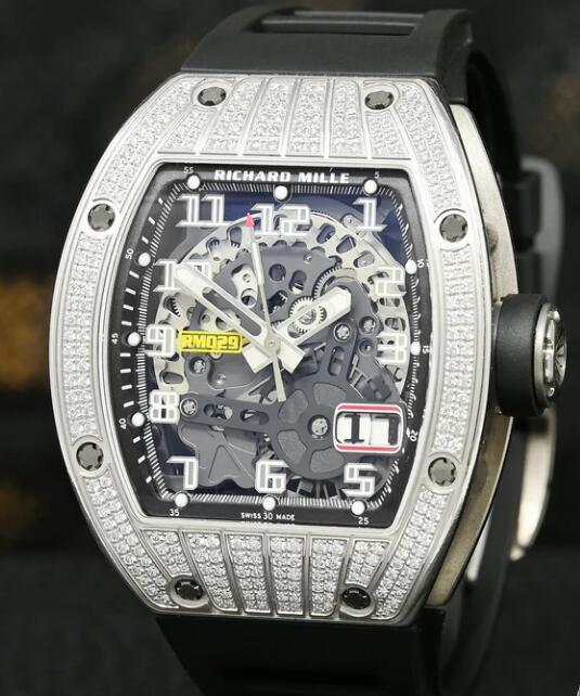 Replica Richard Mille RM 029 White Gold Diamonds Watch Replica Richard Mille RM 029 White Gold Diamonds Watch